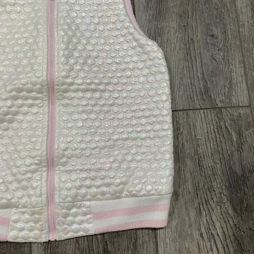 Cat & Jack White Metallic Vest‎